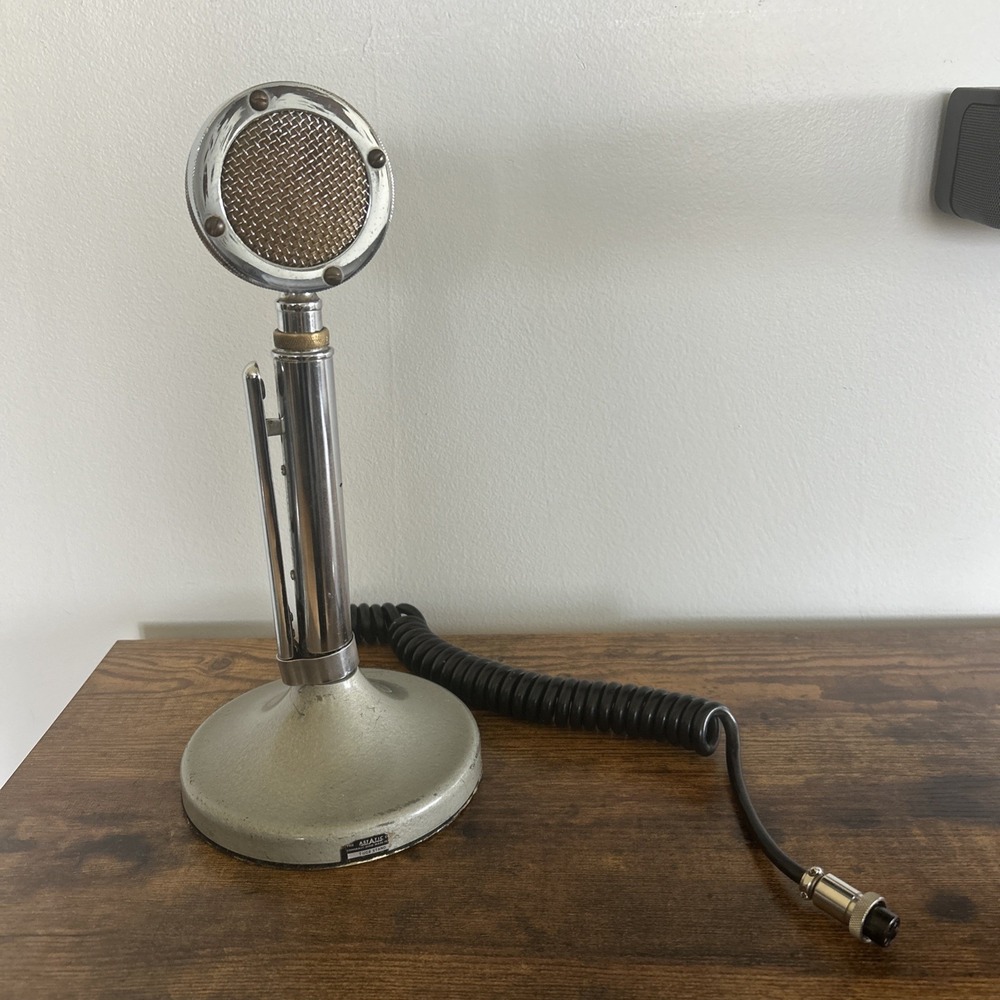 Vintage Astatic Lollipop D-104 Microphone with Cord - T-UG8 Stand Untested